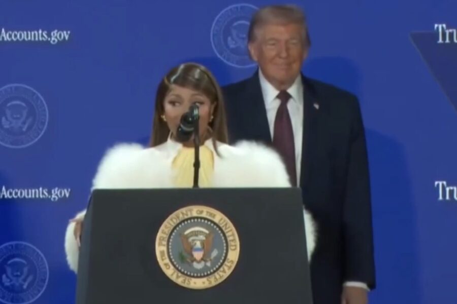 Nicki Minaj at Trump accounts summit