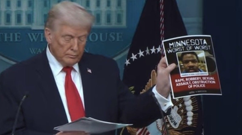 Crowd outside a church with protesters and reporters